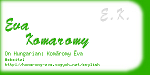 eva komaromy business card